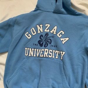 Azure colored Gonzaga Uni-hoodie